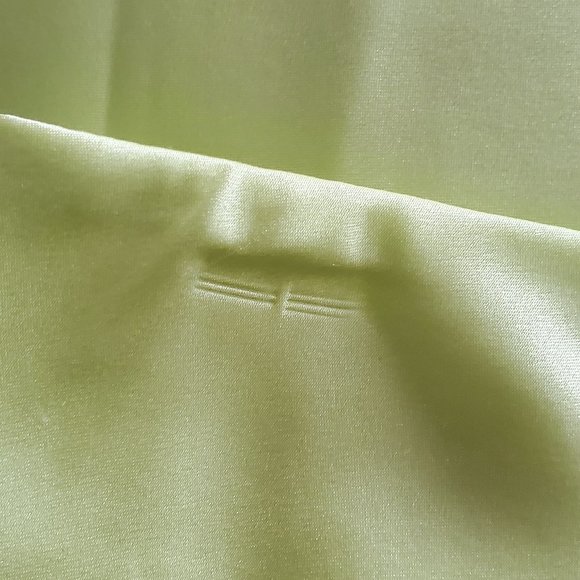 NWT CINQ À SEPT Marta 100% Silk-Satin Skirt In Lemongrass Size Large - Picture 13 of 14